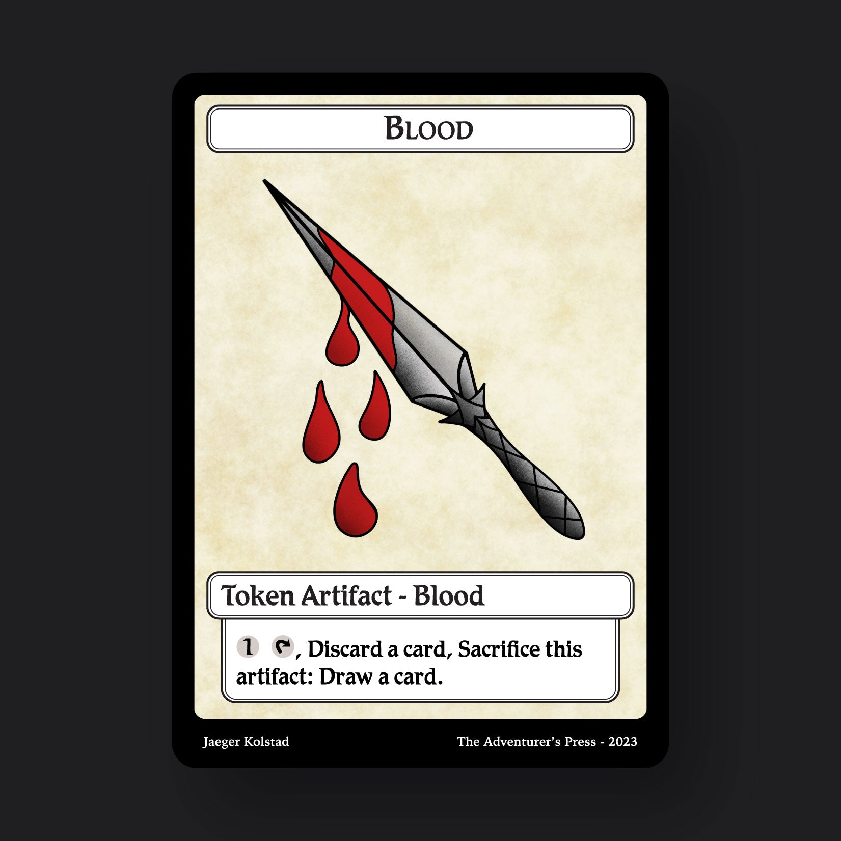 Blood Token Pack for Magic the Gathering MTG: 4 pack Blood Tokens - JK The Adventurer's Press Blood Token Pack for Magic the Gathering MTG: 4 pack Blood Tokens - JK The Adventurer's Press