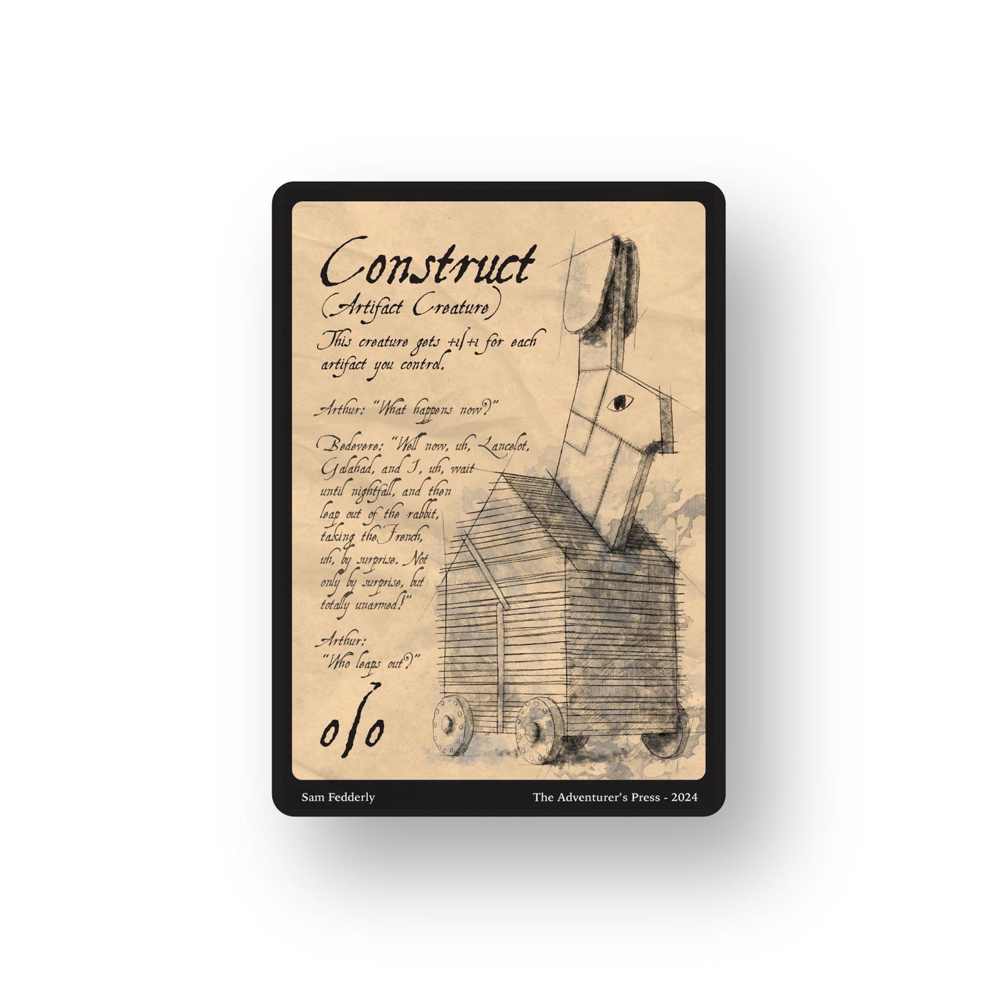 Trojan Rabbit Construct Token Pack for Magic the Gathering MTG: 4 pack 0/0 Construct Tokens