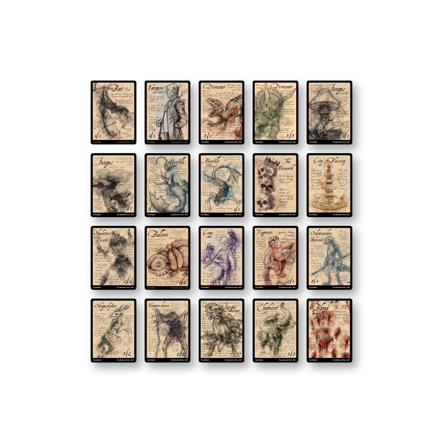 MTG Token Pack: Ultimate 'Traveler's Notes' Collection, 20 tokens for Magic the Gathering
