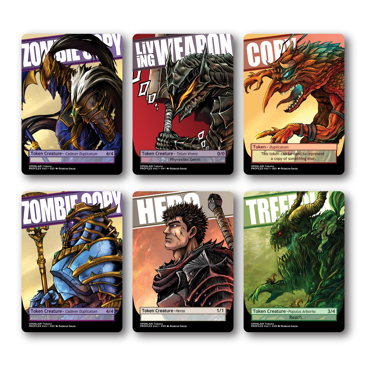 Patricio Soler Artists Collection: 48 Tokens for Magic the Gathering