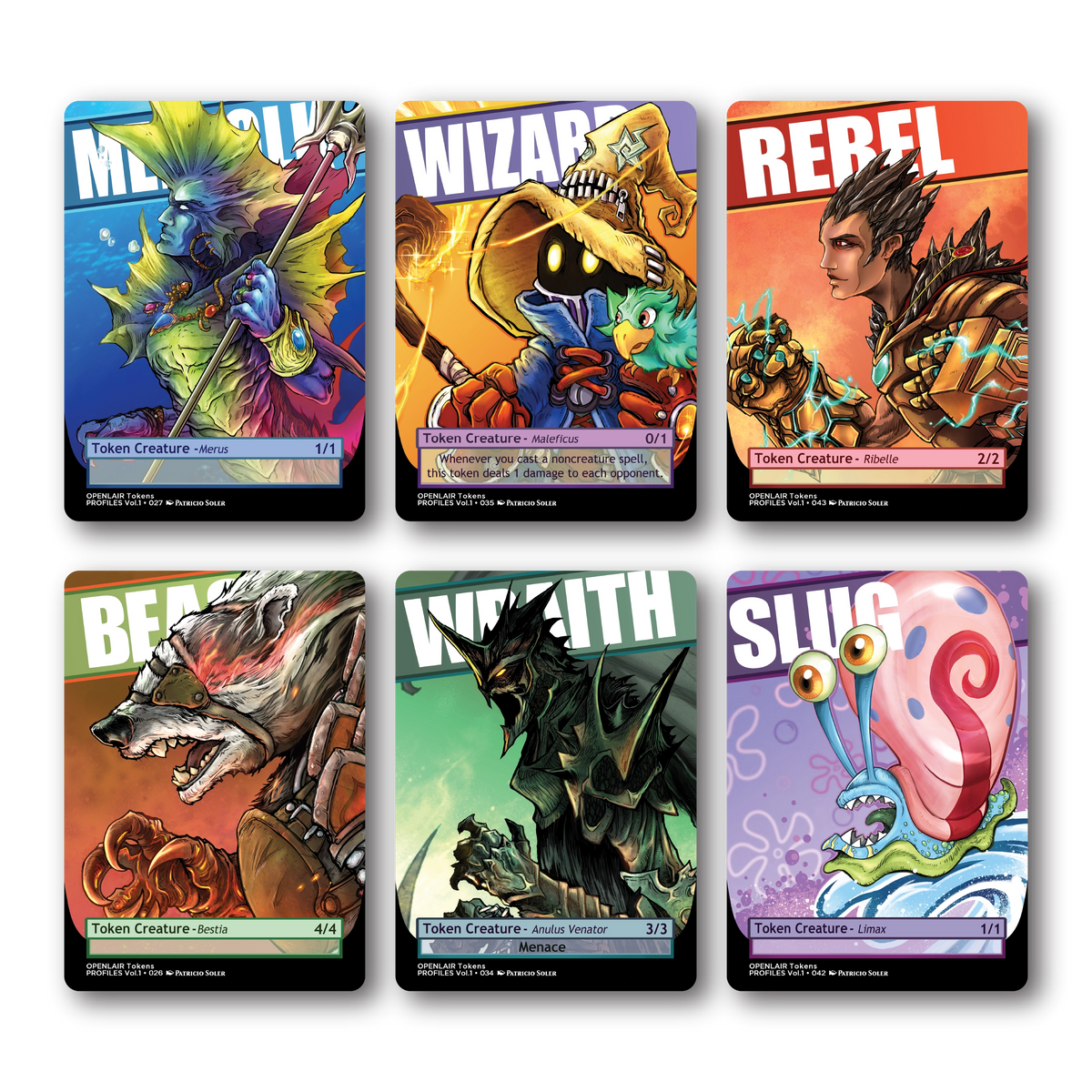 Patricio Soler Artists Collection: 48 Tokens for Magic the Gathering