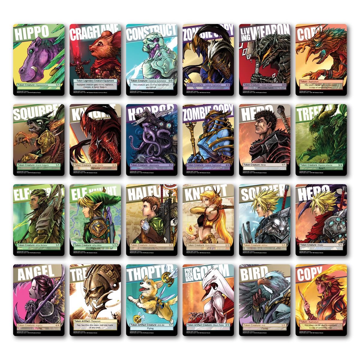 Patricio Soler Artists Collection: 48 Tokens for Magic the Gathering