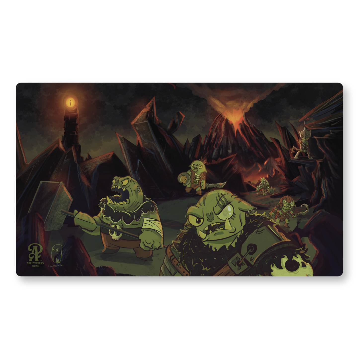 LOTR Orc Army TCG Playmat, 14"x24" - Desk pad Gaming mat for Magic The Gathering