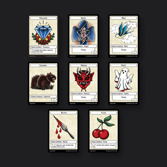 MTG Token Pack: Treasure, Angel, Bird, Squirrel, Demon, Spirit, Blood, Food