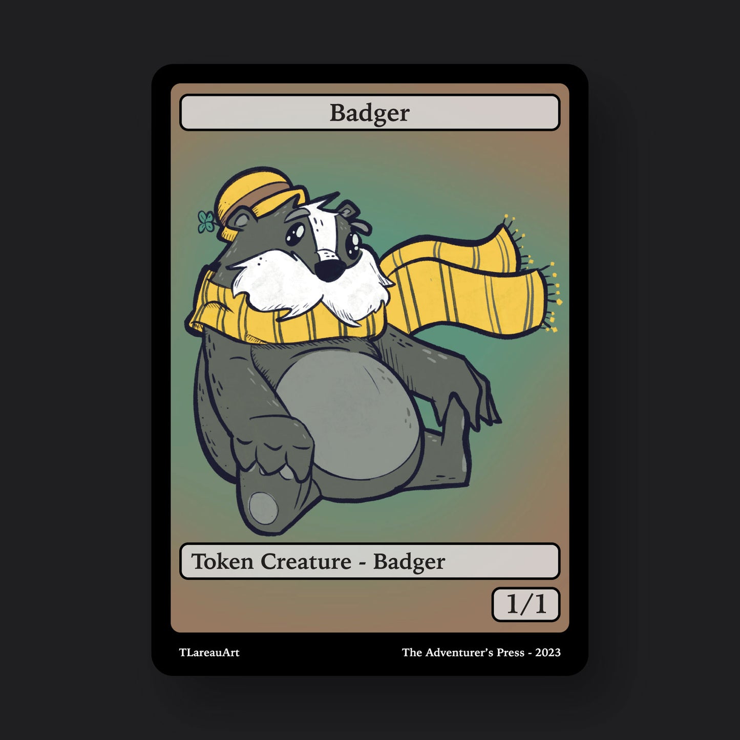 Badger Token Pack for Magic the Gathering MTG: 4 pack 1/1 Badger Tokens