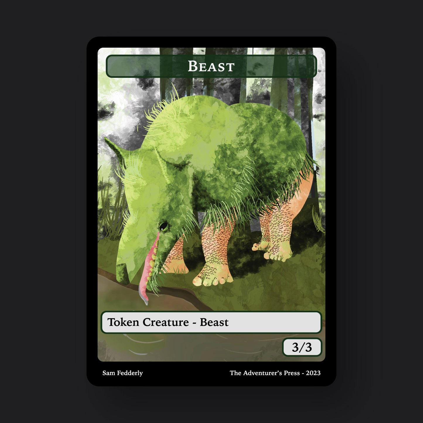 Beast Token Pack for Magic the Gathering MTG: 4 pack 3/3 Beast Tokens