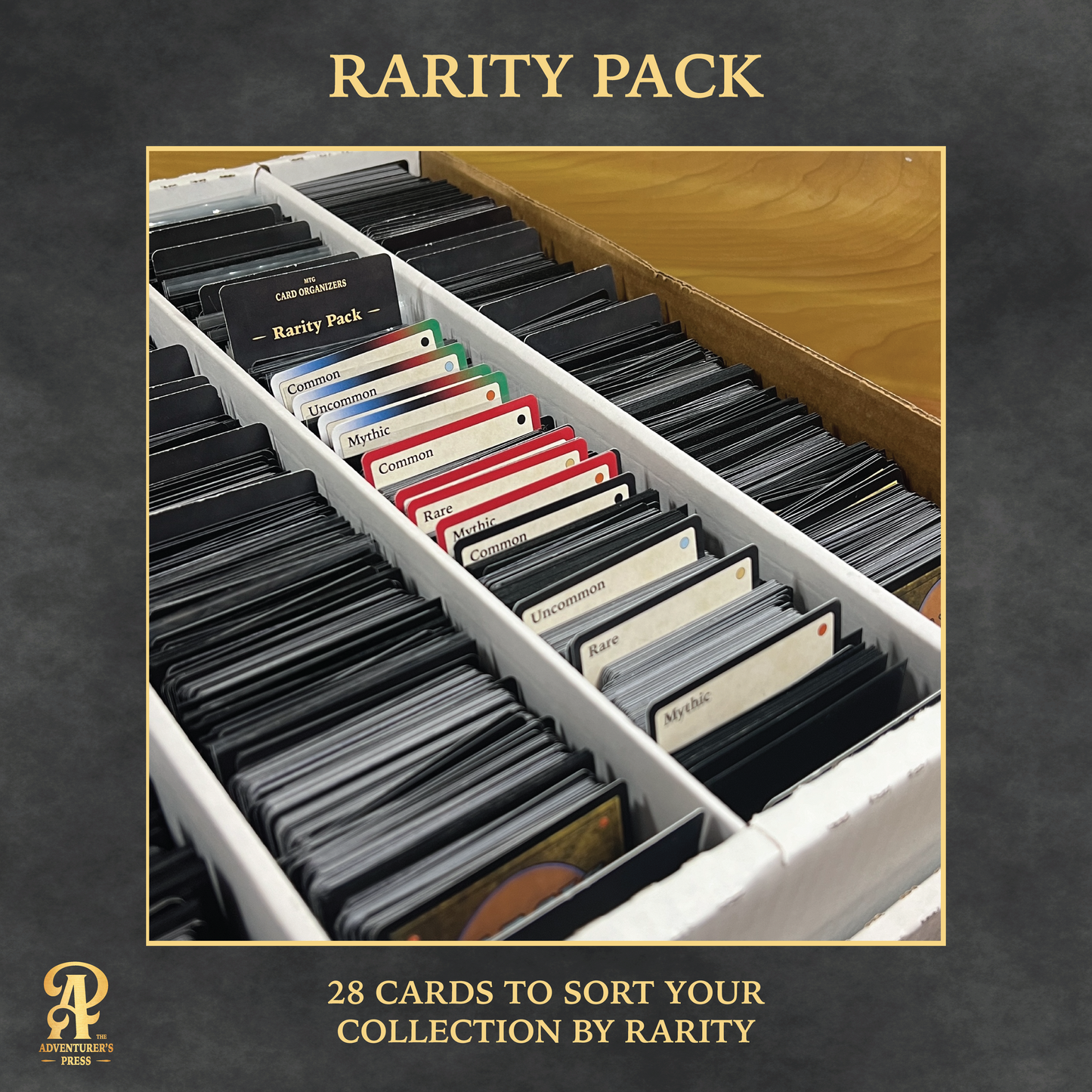 Rarity Pack Magic the Gathering Organizer Cards: 28 cards for organizing magic the gathering trading cards by rarity