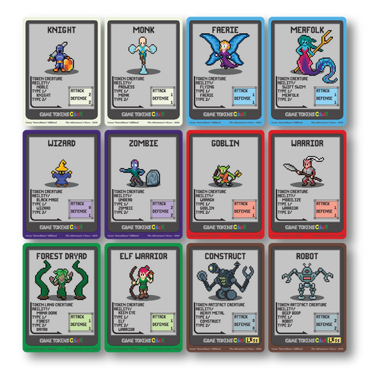 "Game Tokens Color(less)" Token Pack - 12 Tokens for Magic the Gathering