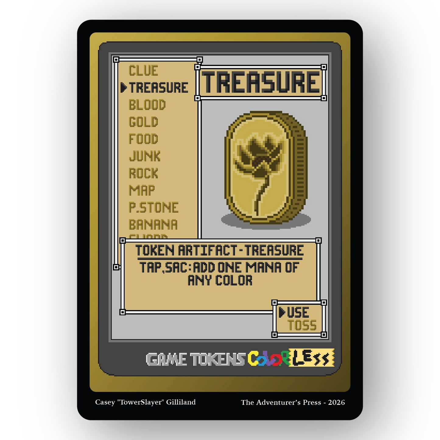 Treasure Token Pack for Magic the Gathering MTG: 4 pack Treasure Tokens