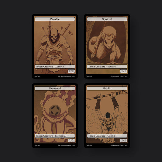 MTG Token Pack: Squirrel, Zombie, Elemental, Goblin tokens - Artist Series Set