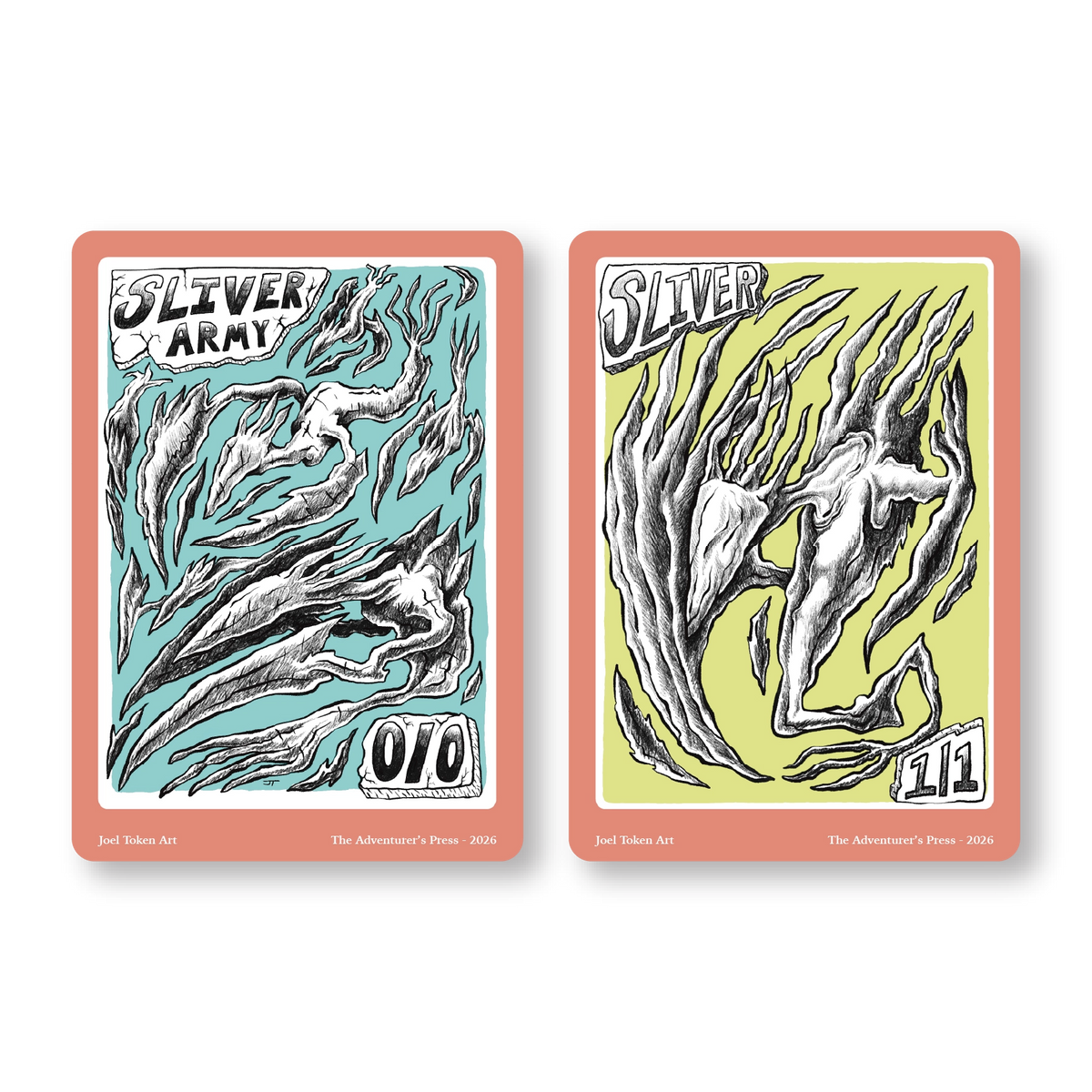 Sliver & Sliver Army Token Pack for Magic the Gathering MTG: 4 pack Sliver & Sliver Army Tokens