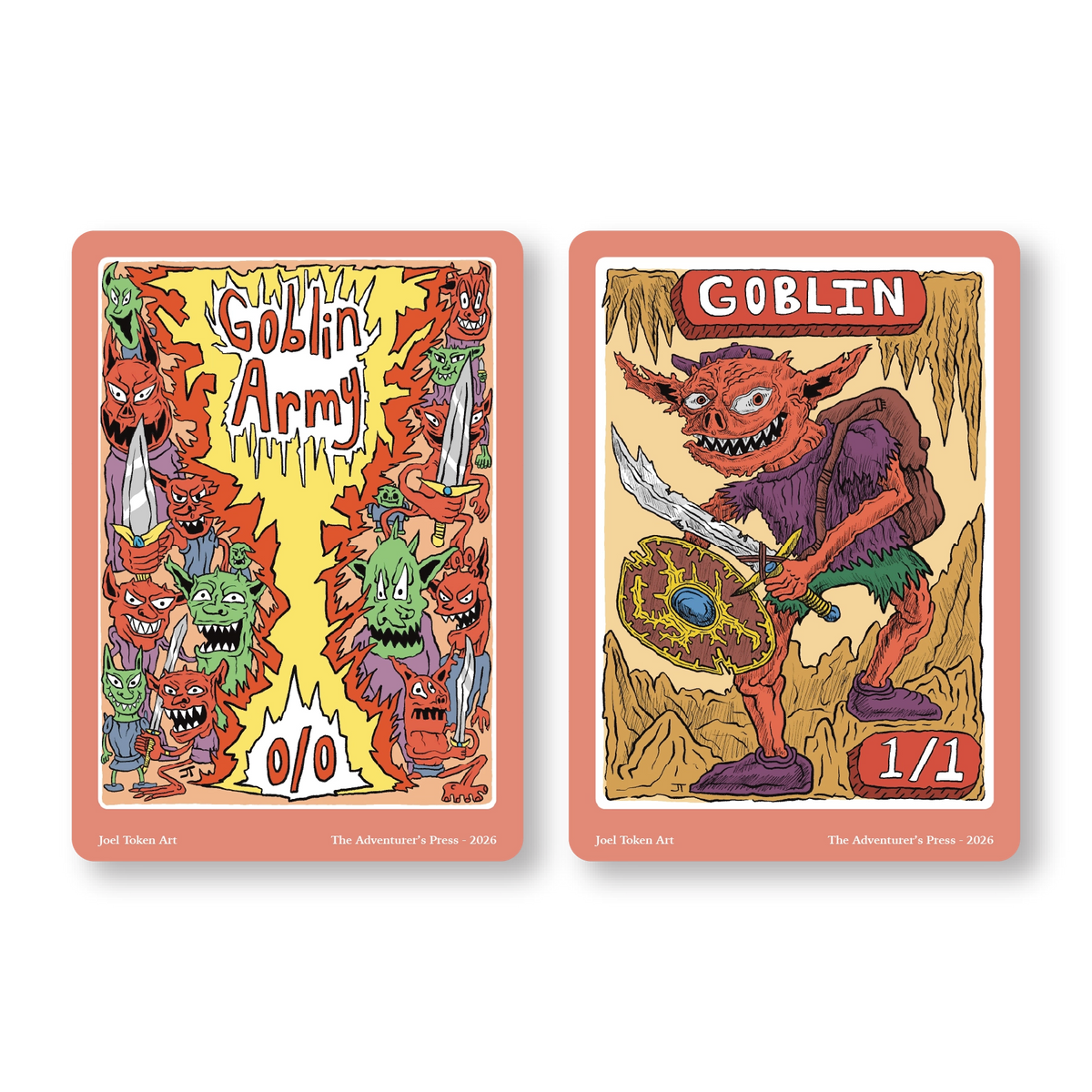 Goblin & Goblin Army Token Pack for Magic the Gathering MTG: 4 pack Goblin & Goblin Army Tokens