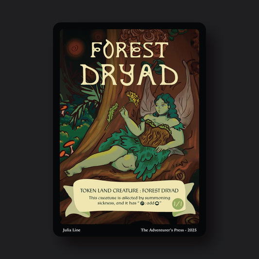 Forest Dryad Token Pack for Magic the Gathering MTG: 4 pack 1/1 Forest Dryad Tokens