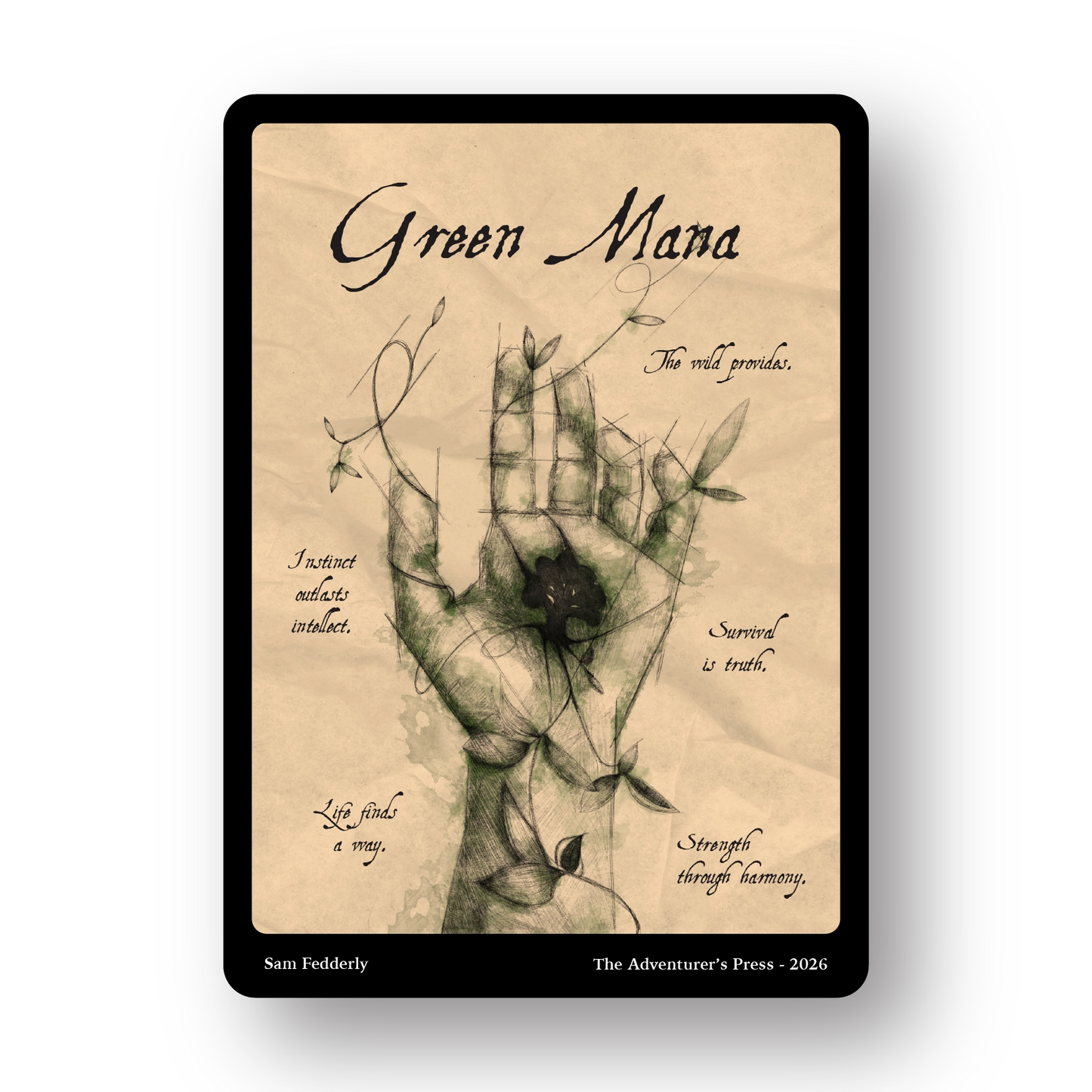 hand representing green mana in magic the gathering