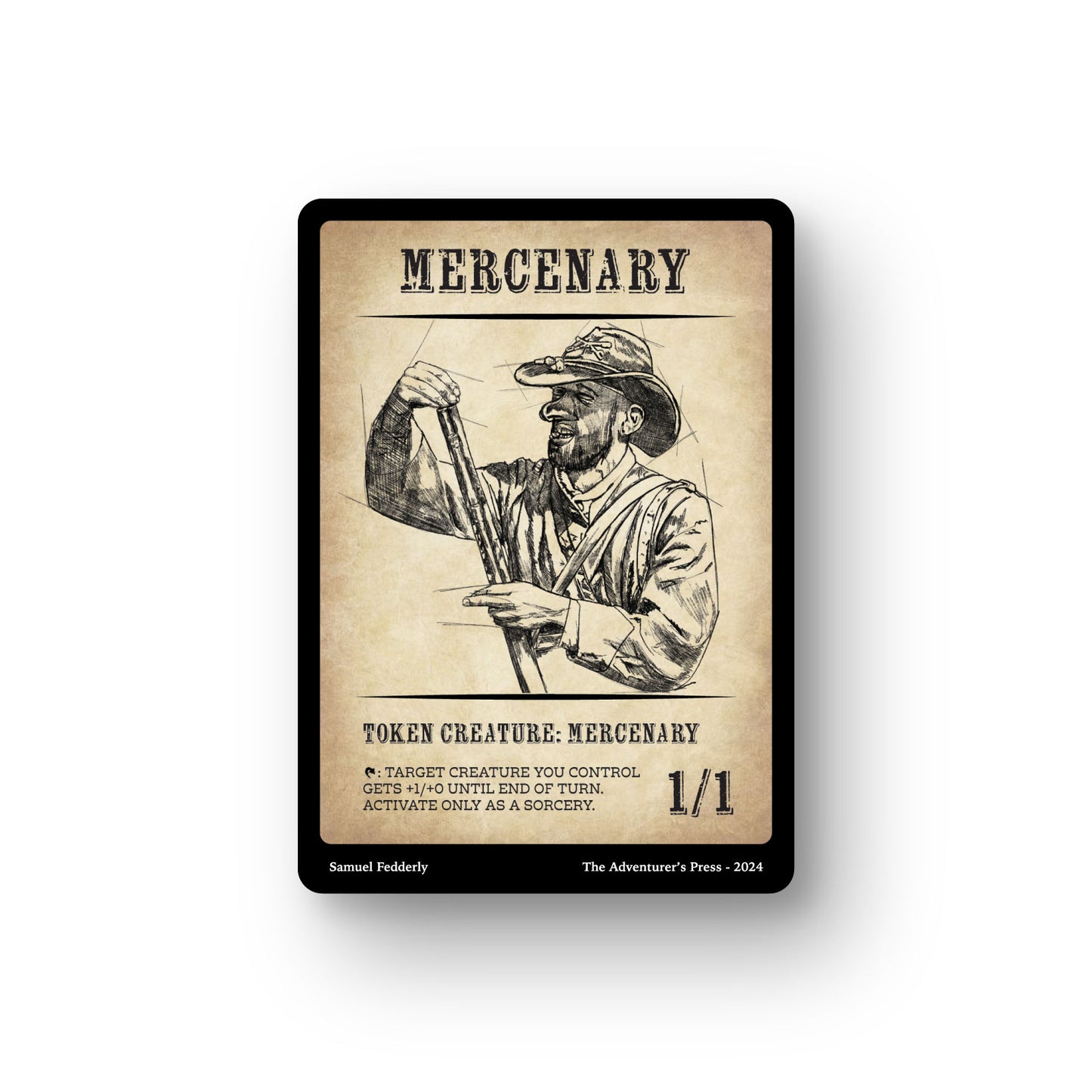 Mercenary Token Pack for Magic the Gathering MTG: 4 pack 1/1 Mercenary Tokens