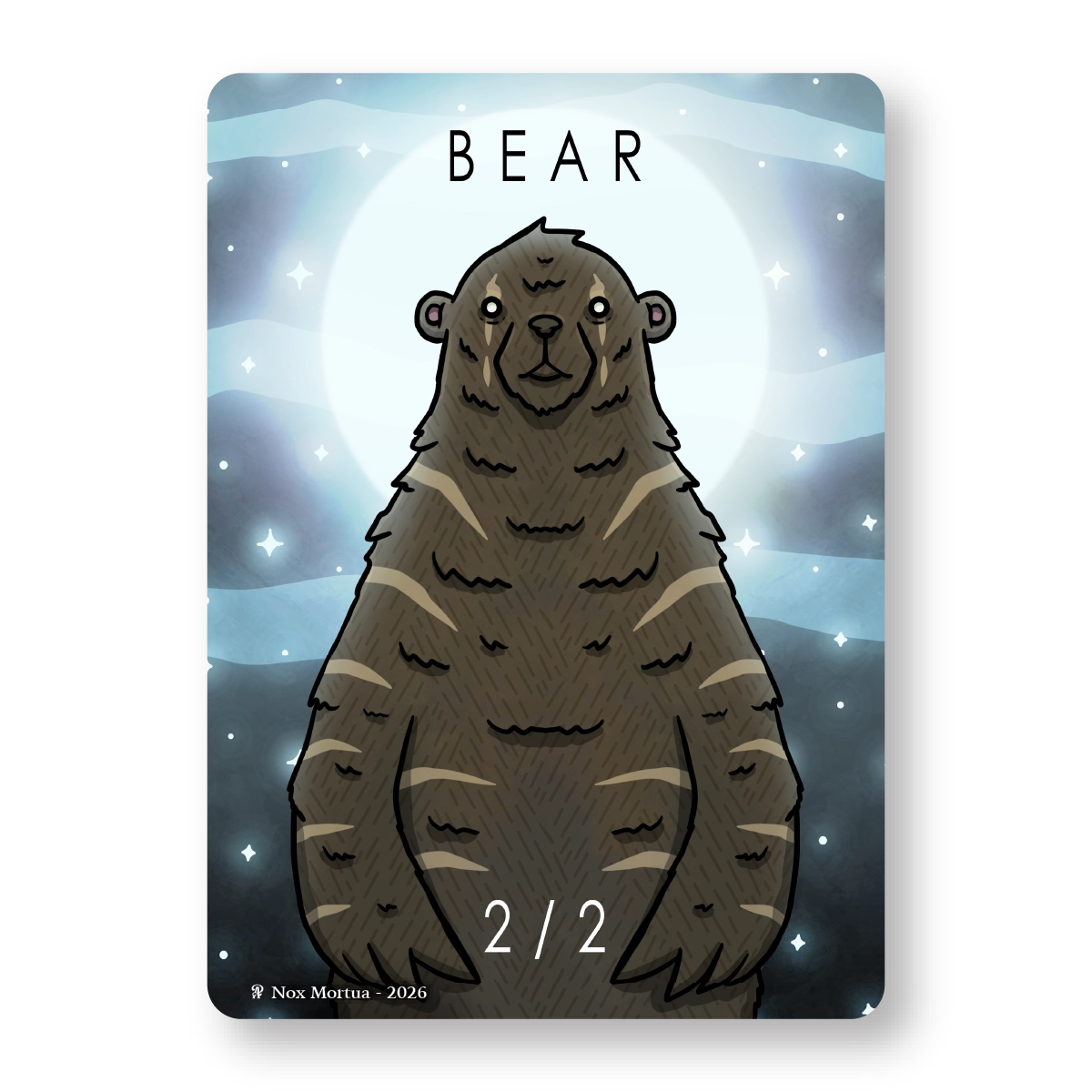 Bear Token Pack for Magic the Gathering  MTG: 6 pack Bear Tokens - Nox Mortua