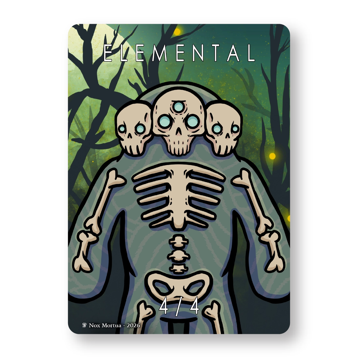 Elemental Token Pack for Magic the Gathering  MTG: 4 pack Elemental Tokens - Nox Mortua