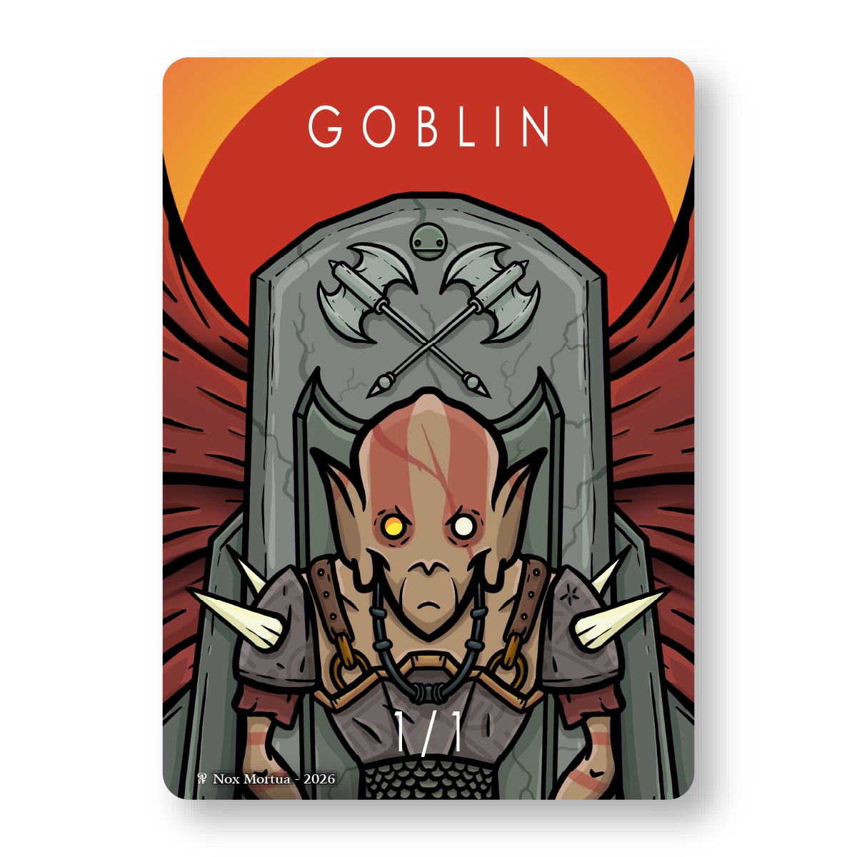 Goblin Token Pack for Magic the Gathering  MTG: 6 pack Goblin Tokens - Nox Mortua