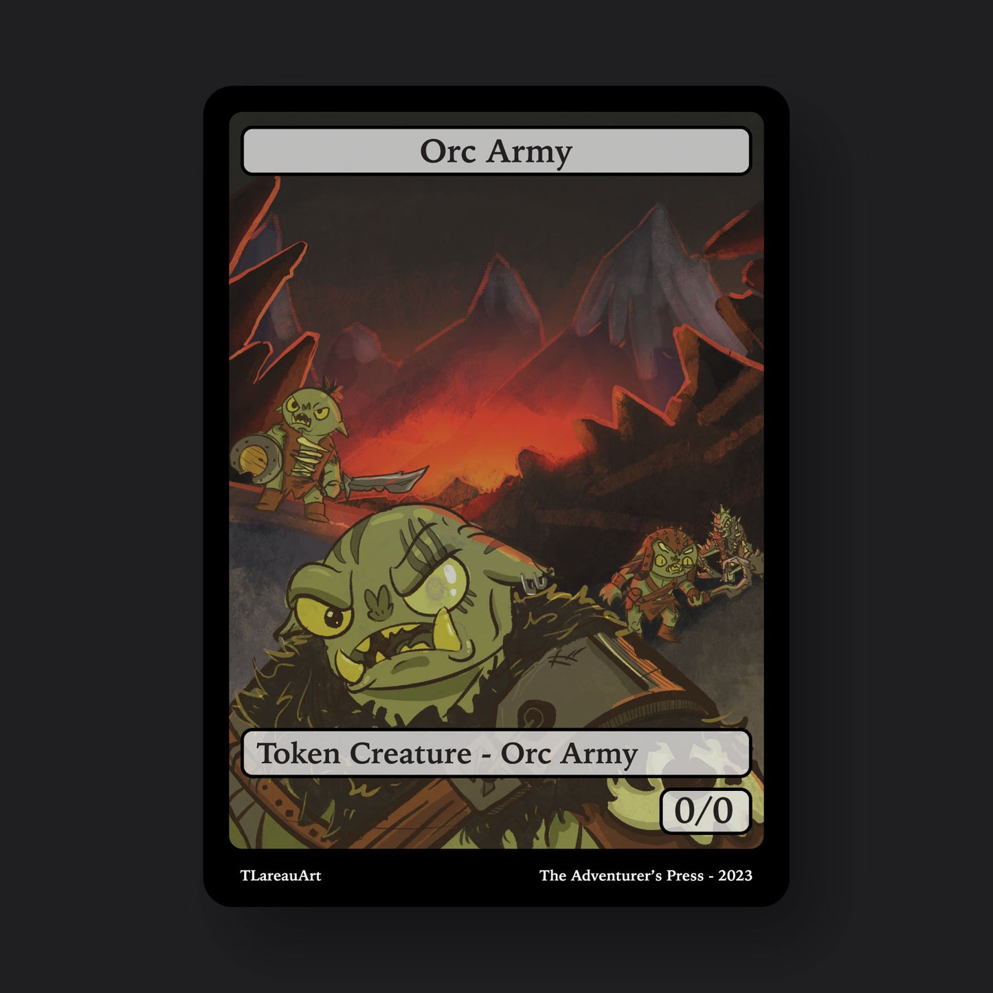 Orc Army Token Pack for Magic the Gathering MTG: 4 pack 0/0 Orc Army Tokens