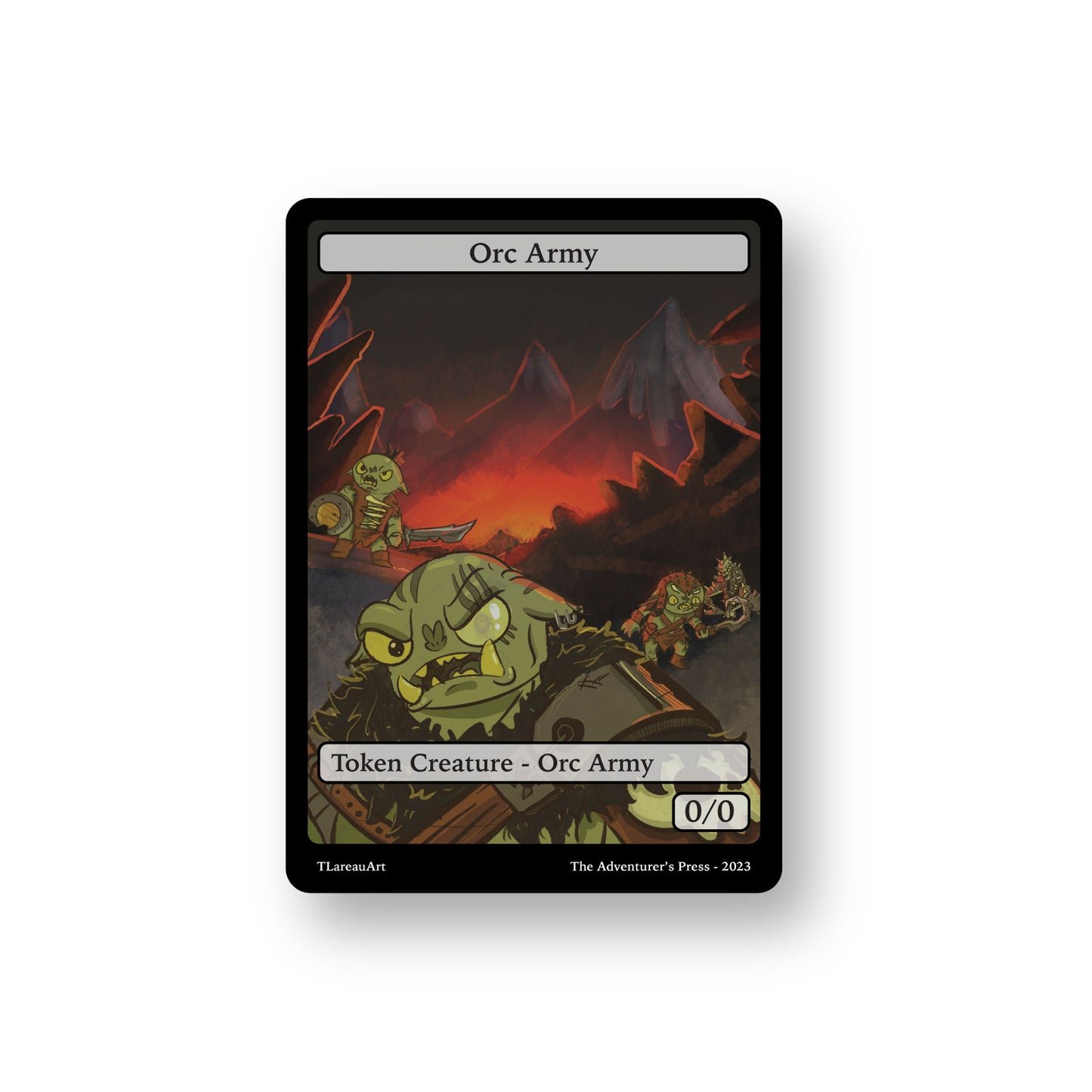 Orc Army Token Pack for Magic the Gathering MTG: 4 pack 0/0 Orc Army Tokens