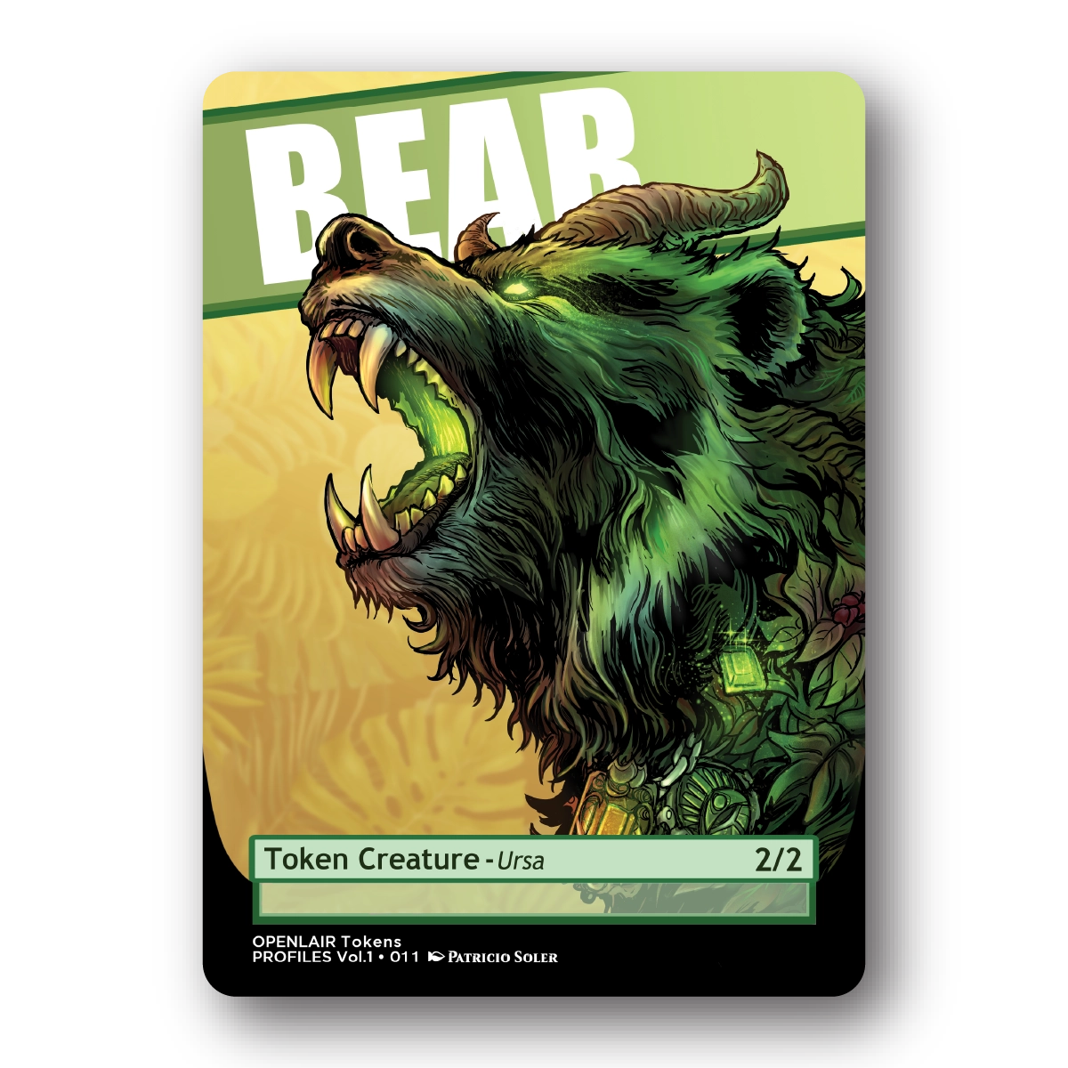 Bear Token Pack for Magic the Gathering  MTG: 4 pack Bear Tokens - Patricio Soler