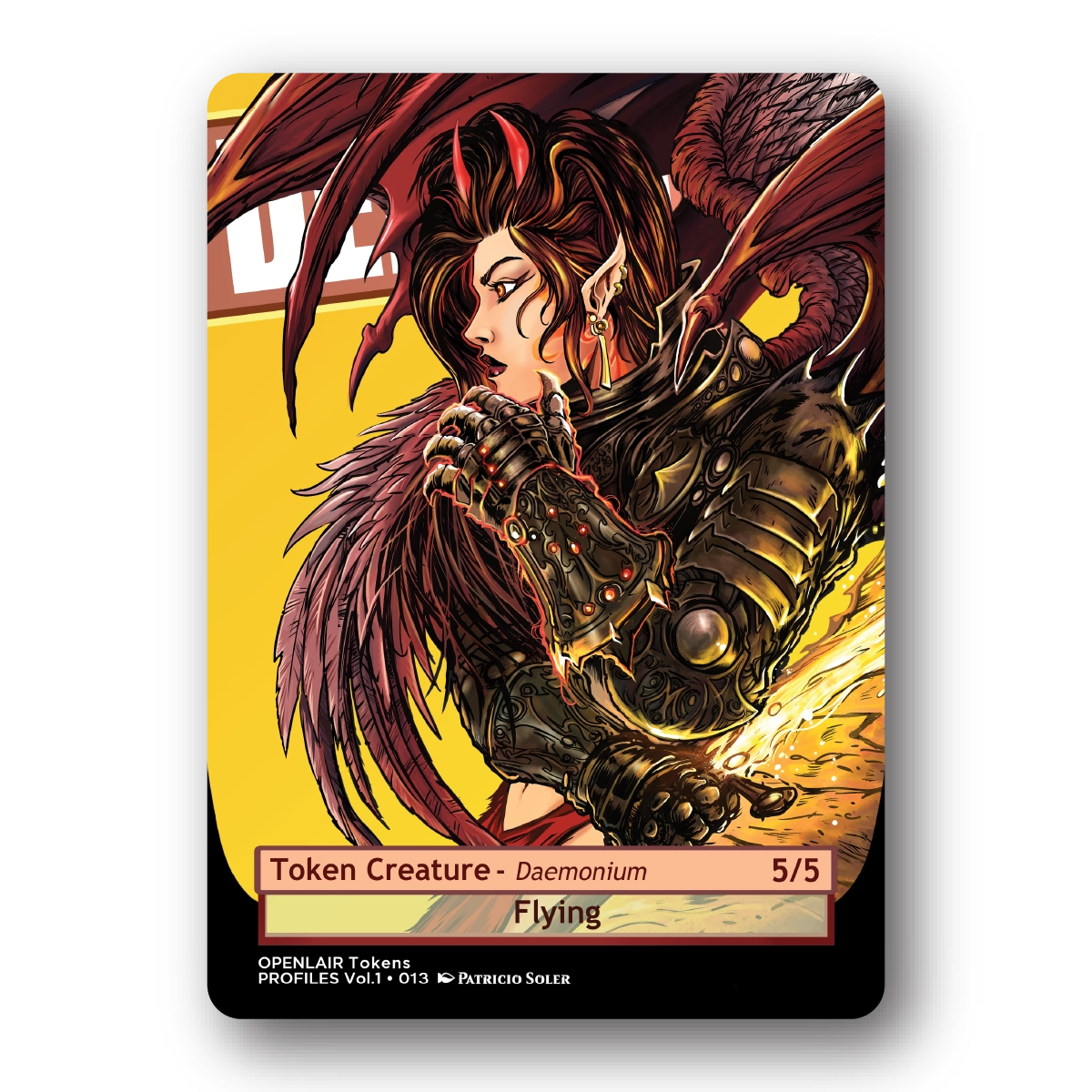 Demon Token Pack for Magic the Gathering  MTG: 4 pack 5/5 Demon Tokens - Patricio Soler