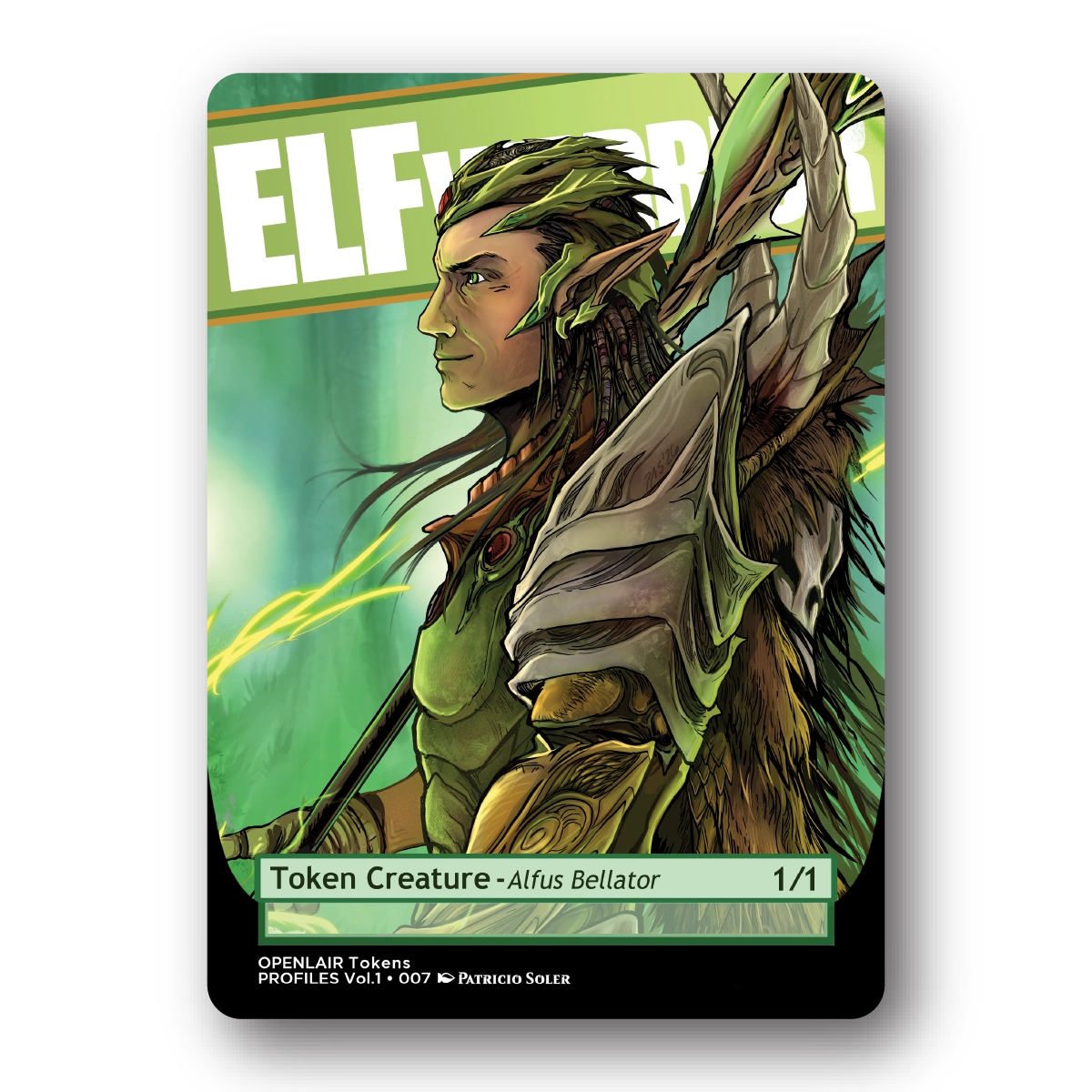 Elf Warrior Pack for Magic the Gathering  MTG: 4 pack 1/1 Elf Warrior Tokens - Patricio Soler