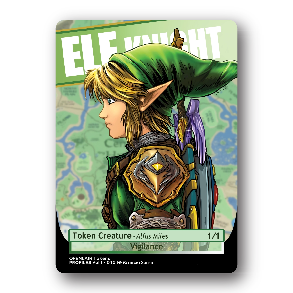 Elf Knight Token Pack for Magic the Gathering  MTG: 4 pack 1/1 Elf Knight Tokens - Patricio Soler