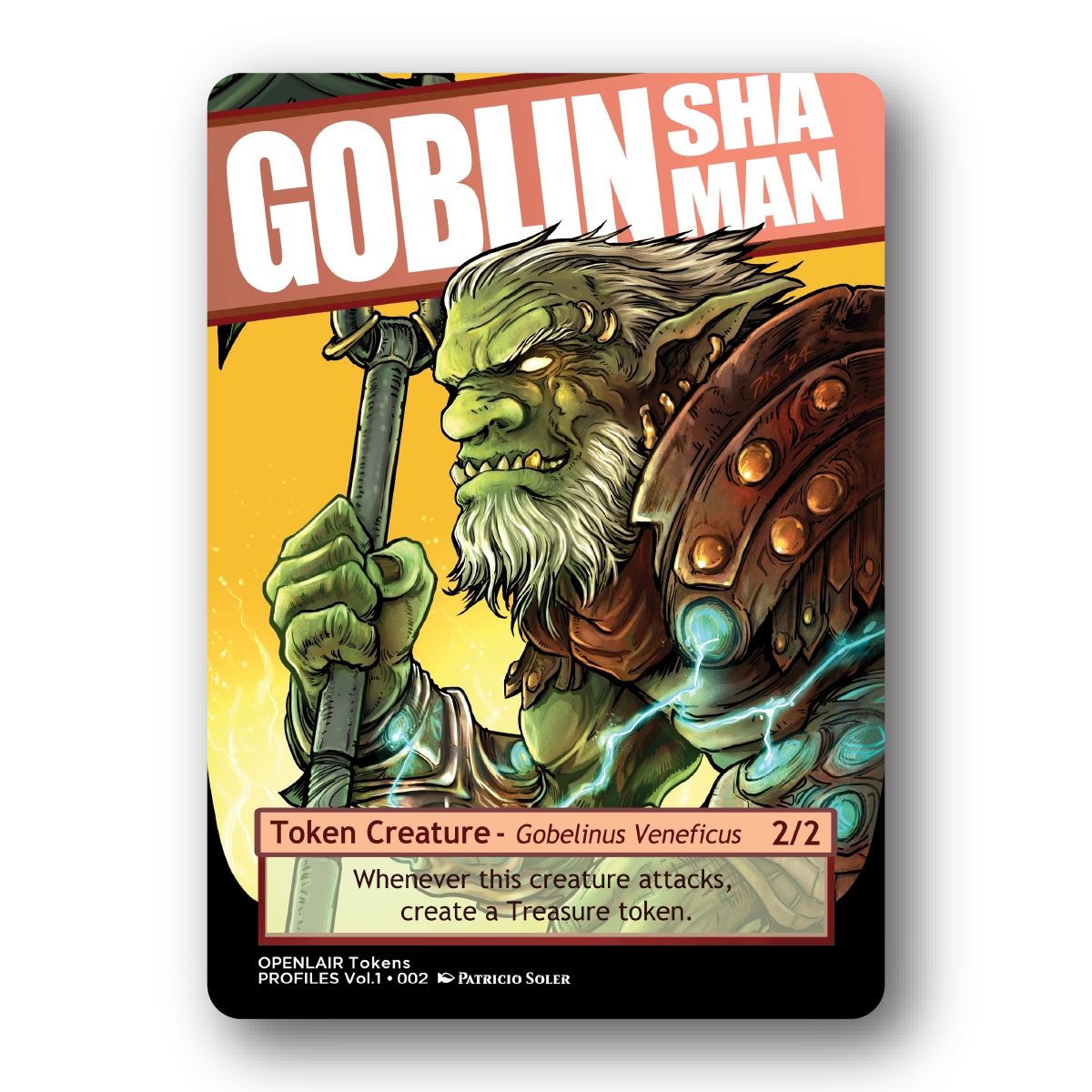 Goblin Shaman Token Pack for Magic the Gathering  MTG: 4 pack 2/2 Goblin Shaman Tokens - Patricio Soler