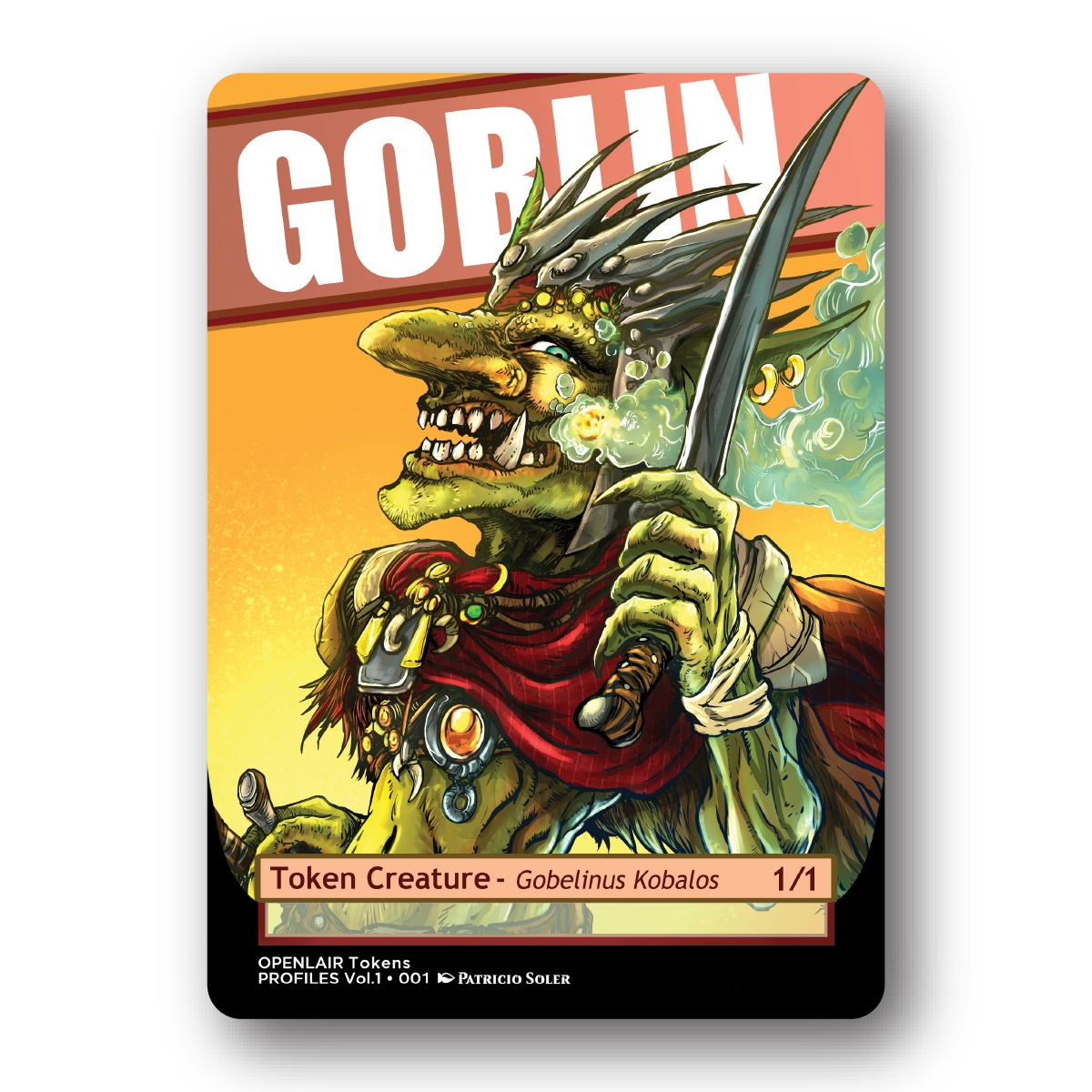 Goblin Token Pack for Magic the Gathering  MTG: 4 pack 1/1 Goblin Tokens - Patricio Soler