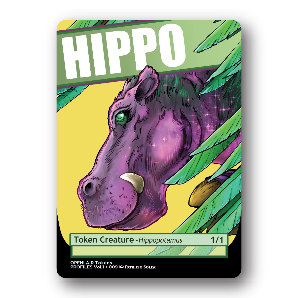 Hippo Token Pack for Magic the Gathering  MTG: 4 pack 1/1 Hippo Tokens - Patricio Soler
