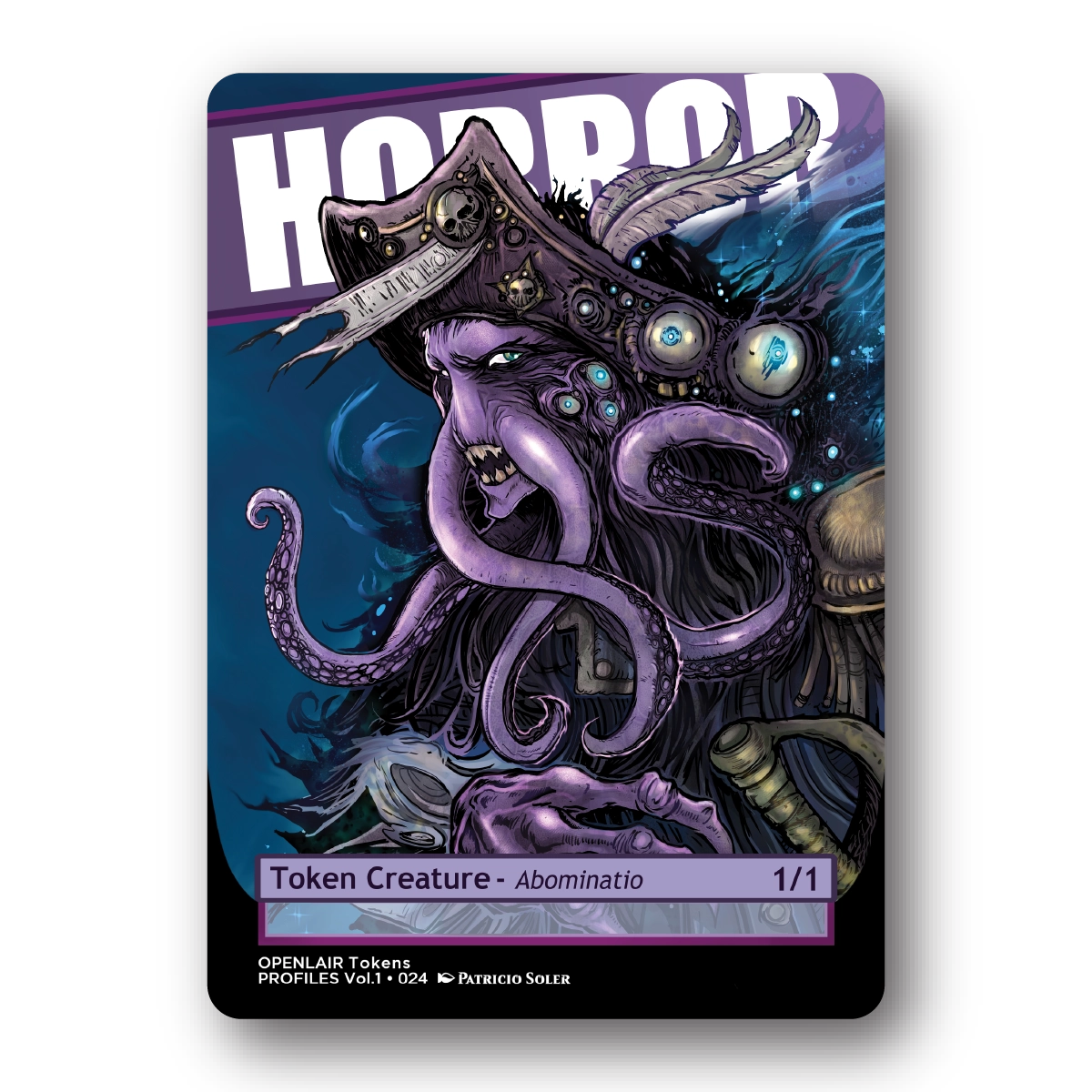 Horror Token Pack for Magic the Gathering  MTG: 4 pack 1/1 Horror Tokens - Patricio Soler