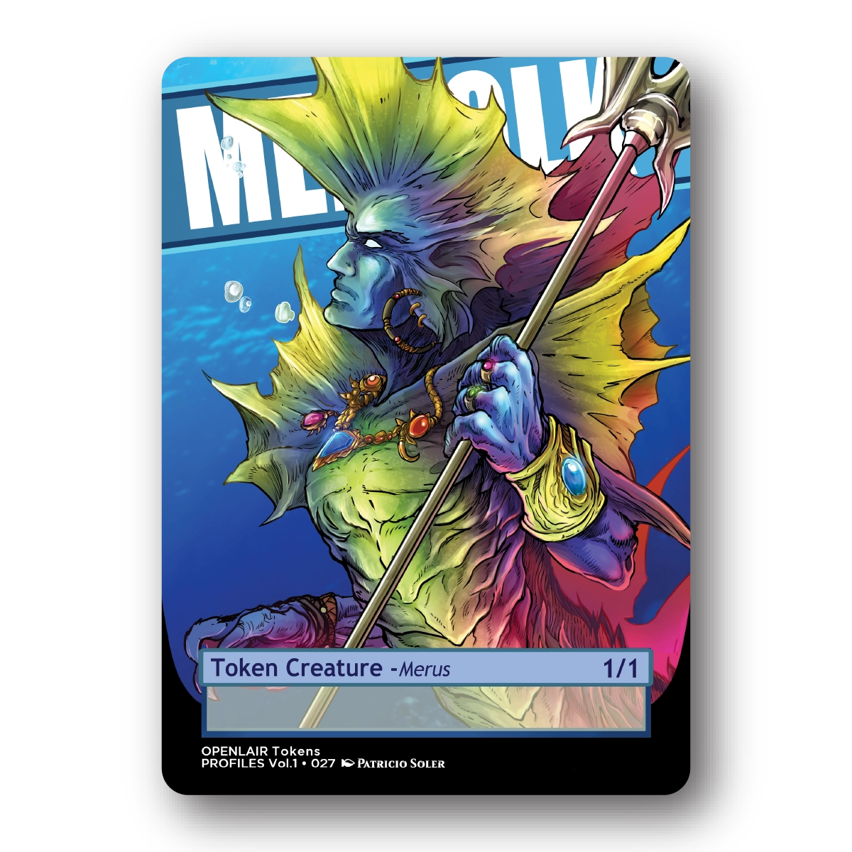 Merfolk Token Pack for Magic the Gathering  MTG: 4 pack 1/1 Merfolk Tokens - Patricio Soler