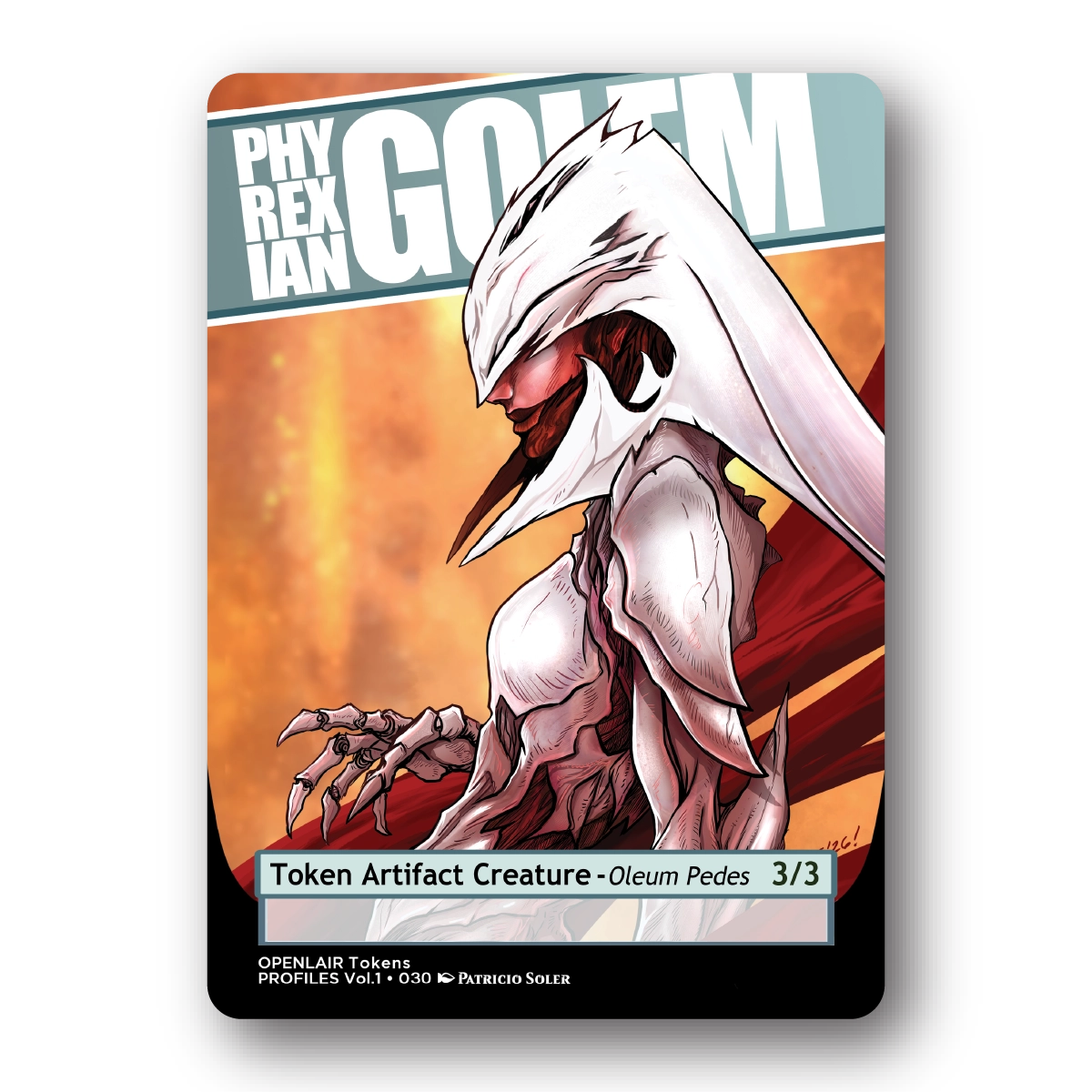 Phyrexian Golem Token Pack for Magic the Gathering  MTG: 4 pack 3/3 Phyrexian Golem Tokens - Patricio Soler