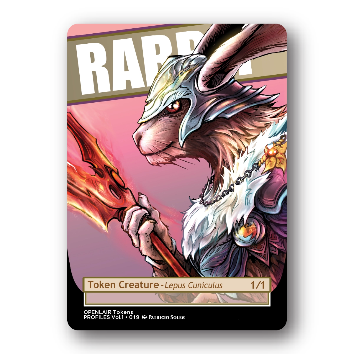 Rabbit Token Pack for Magic the Gathering  MTG: 4 pack 1/1 Rabbit Tokens - Patricio Soler