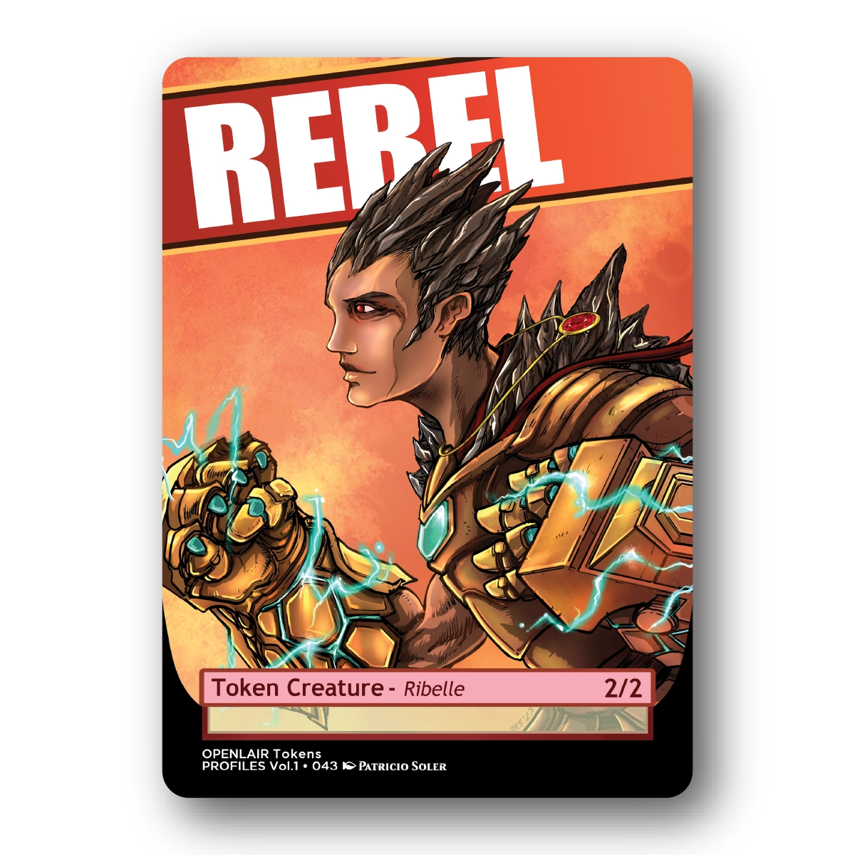 Rebel Token Pack for Magic the Gathering  MTG: 4 pack 2/2 Rebel Tokens - Patricio Soler