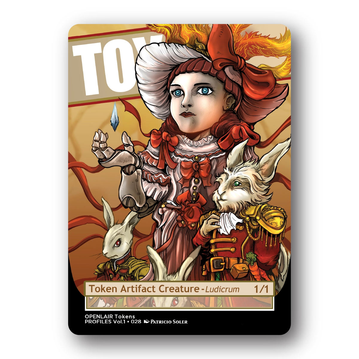 Toy Token Pack for Magic the Gathering  MTG: 4 pack 1/1 Toy Tokens - Patricio Soler