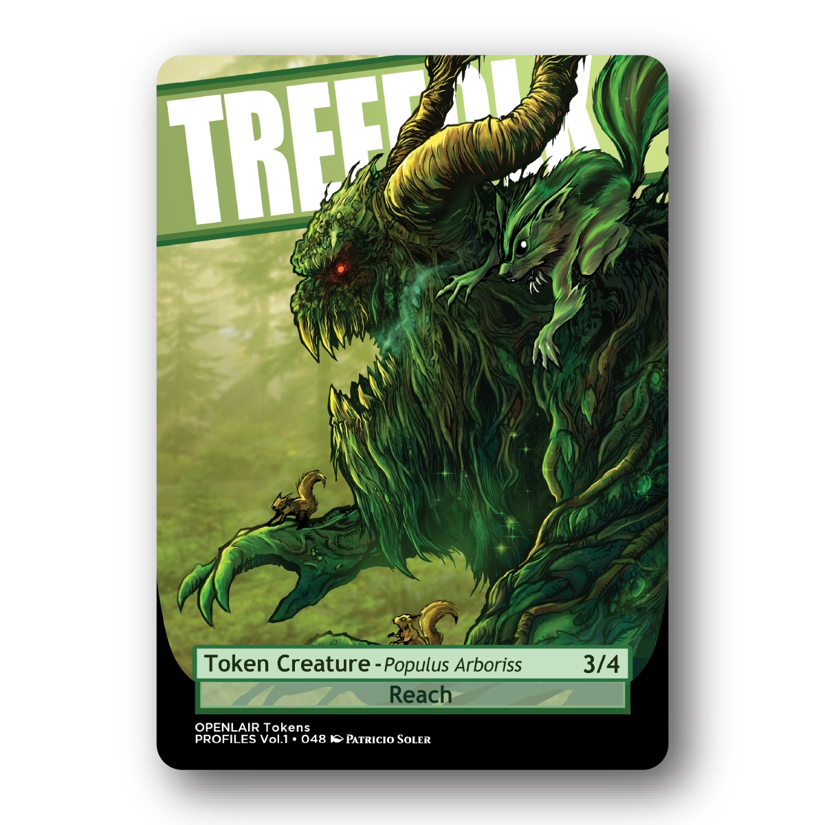 Treefolk Token Pack for Magic the Gathering  MTG: 4 pack 3/4 Treefolk Tokens - Patricio Soler