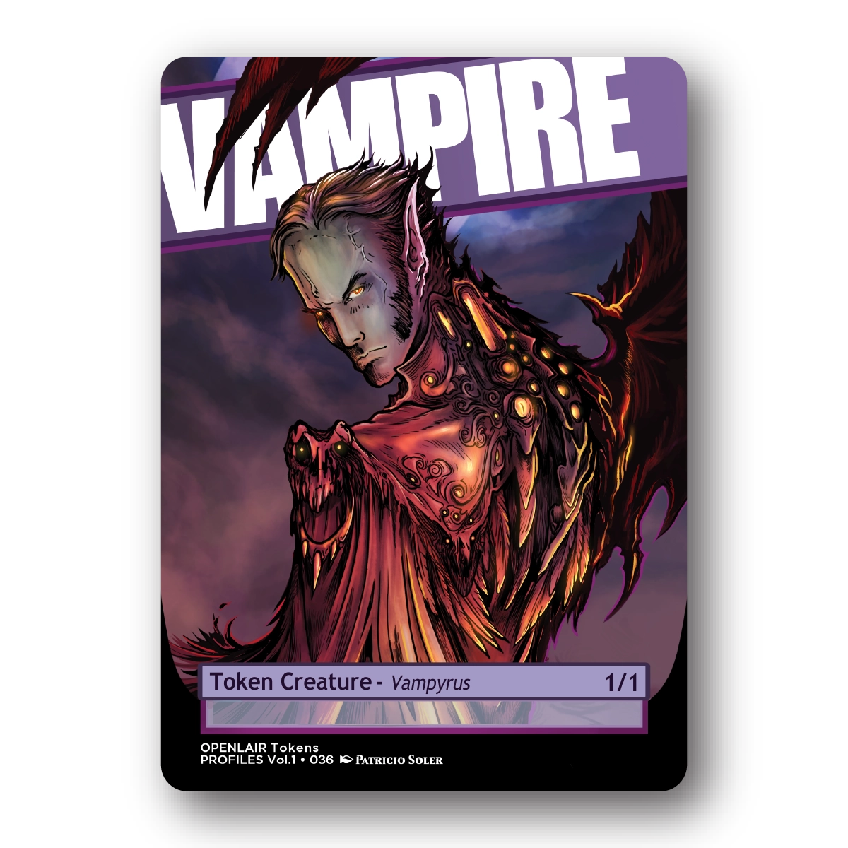 Vampire Token Pack for Magic the Gathering  MTG: 4 pack 1/1 Vampire Tokens - Patricio Soler