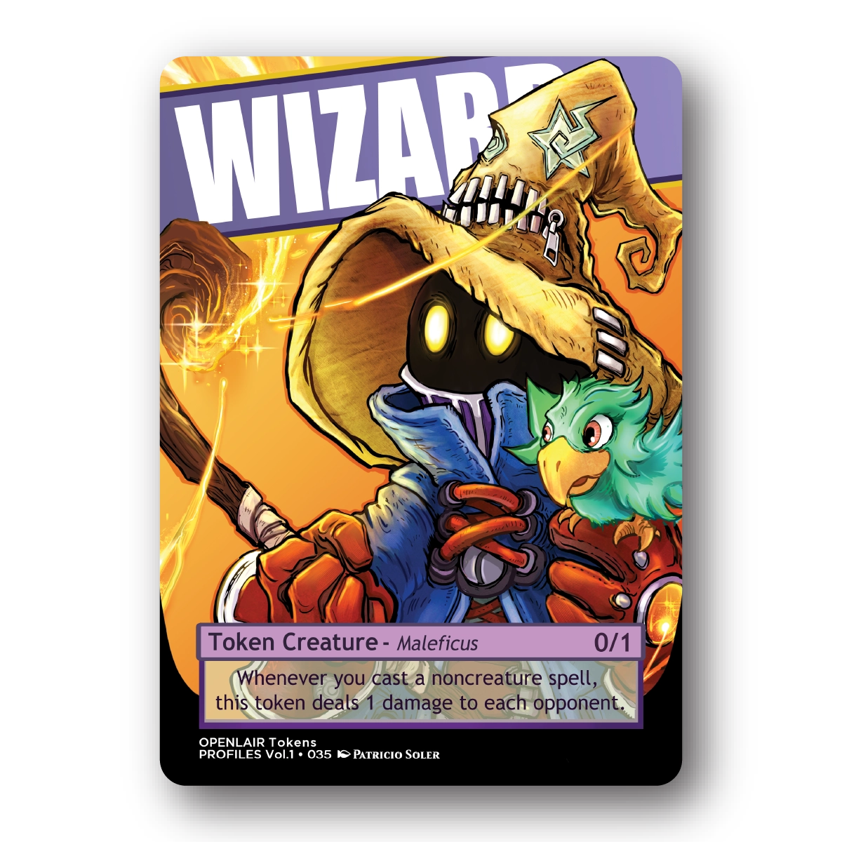 Wizard Token Pack for Magic the Gathering  MTG: 4 pack 0/1 Wizard Tokens - Patricio Soler