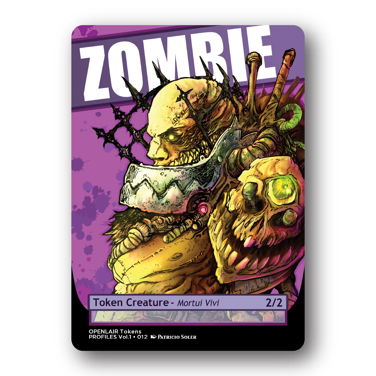 Zombie Token Pack for Magic the Gathering  MTG: 4 pack 2/2 Zombie Tokens - Patricio Soler
