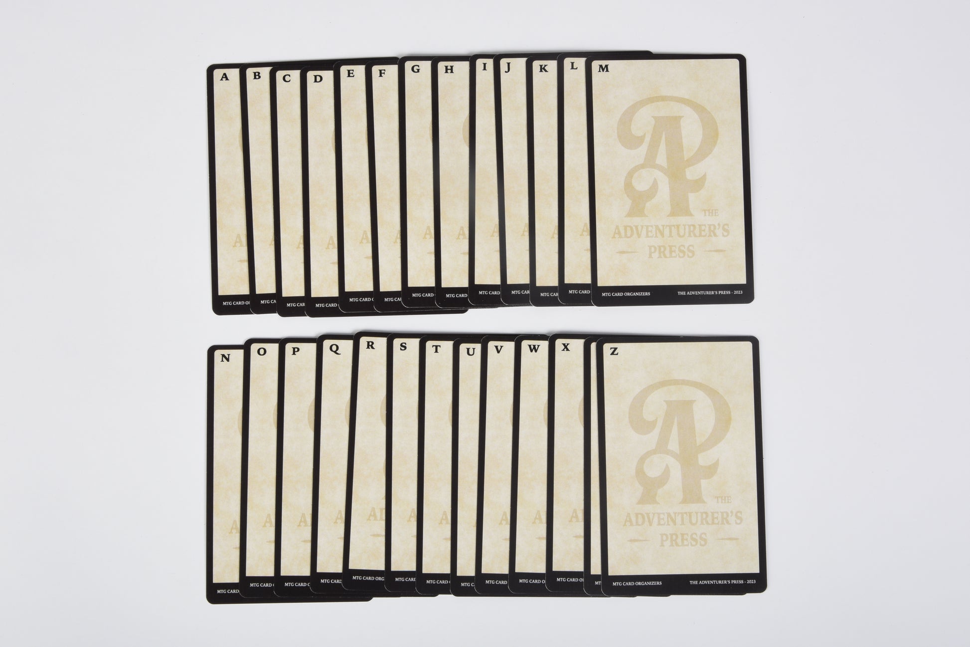 mtg card organization A-Z Pack Magic the Gathering Organizer Cards: 26 cards for organizing – The Adventurer's Press