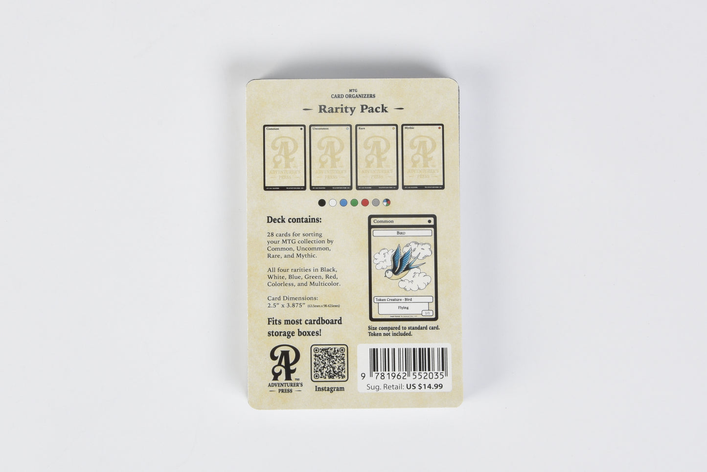 Rarity Pack Magic the Gathering Organizer Cards: 28 cards for organizing magic the gathering trading cards by rarity