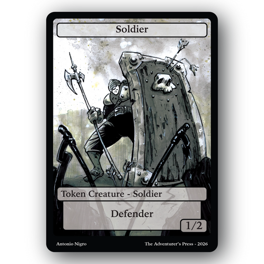 Soldier Token Pack for Magic the Gathering MTG: 4 pack 1/2 Defender Soldiers Tokens