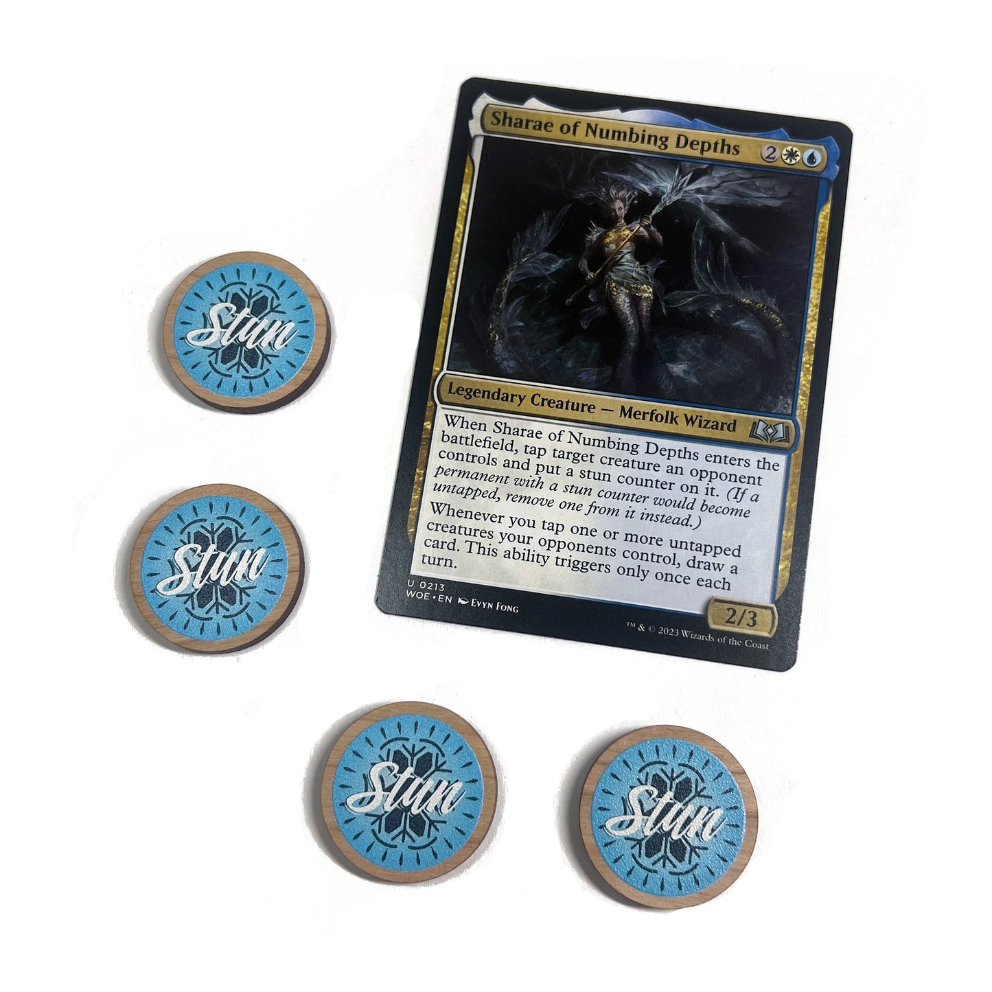 Goad/Stun Double Sided Coin for MTG: 4 Pack