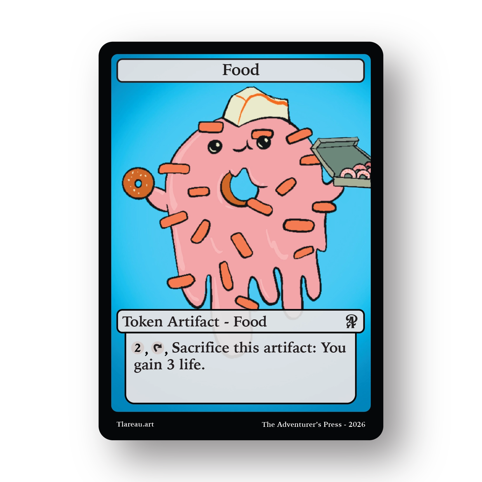Food token for mtg depicting a donut as a sprite