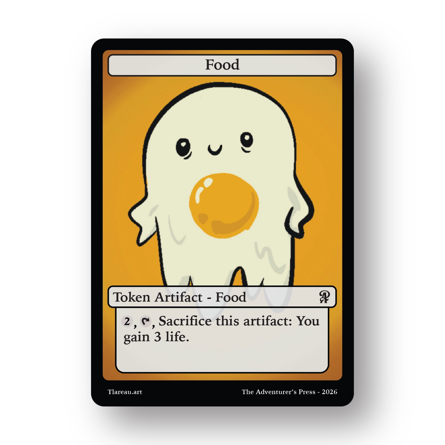 Food token for mtg depicting an egg as a sprite