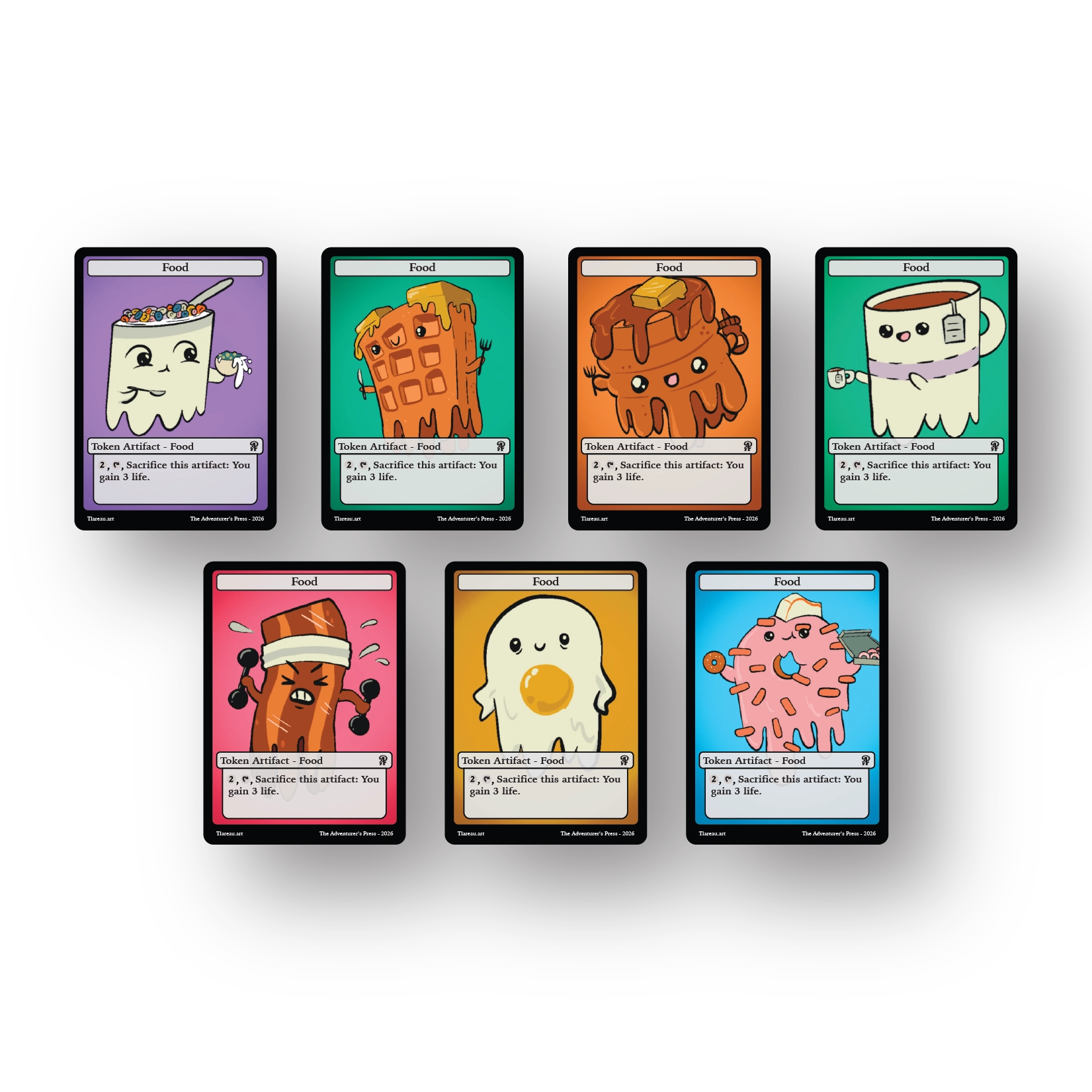Collection of Food tokens for magic the gathering