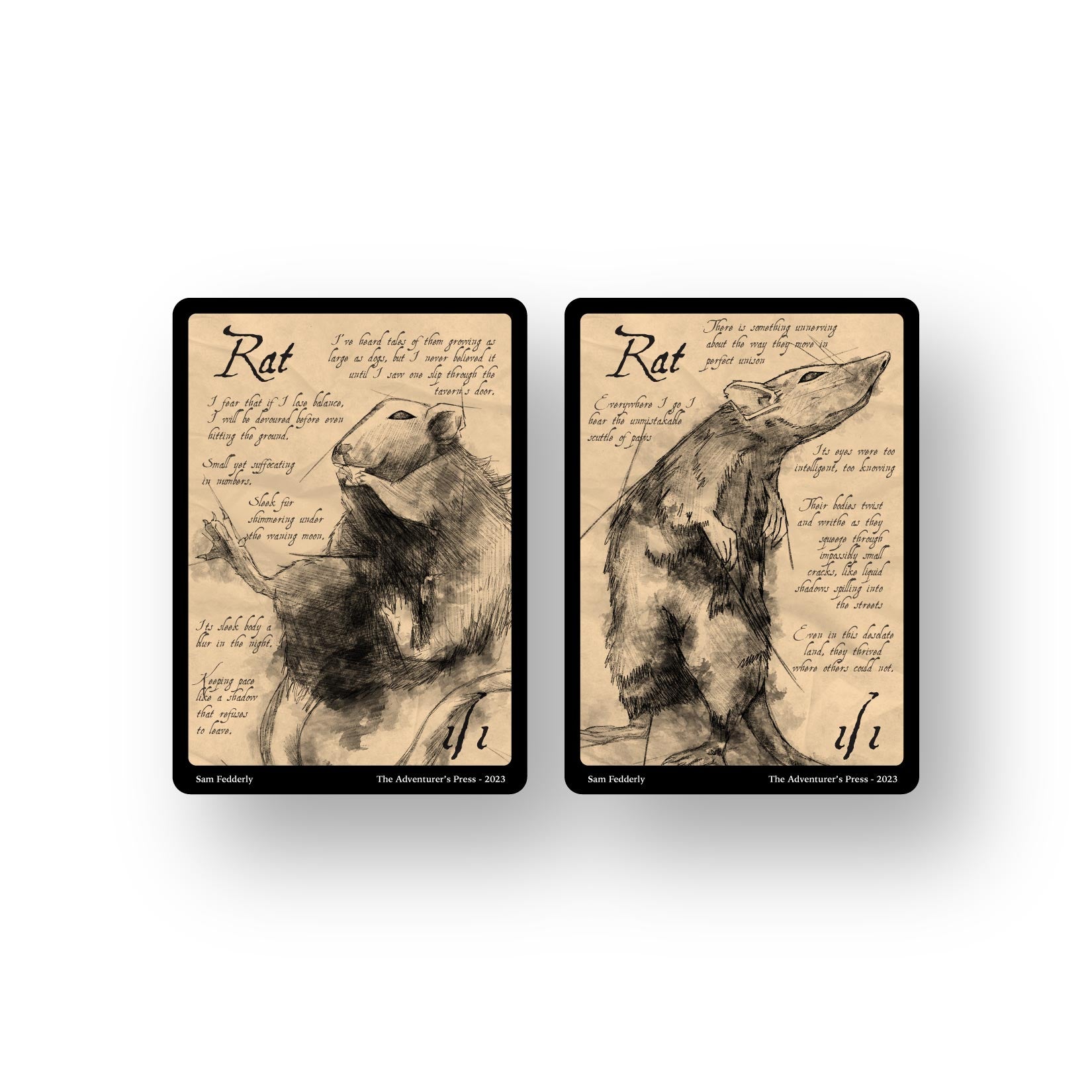 White background with images of two rat tokens