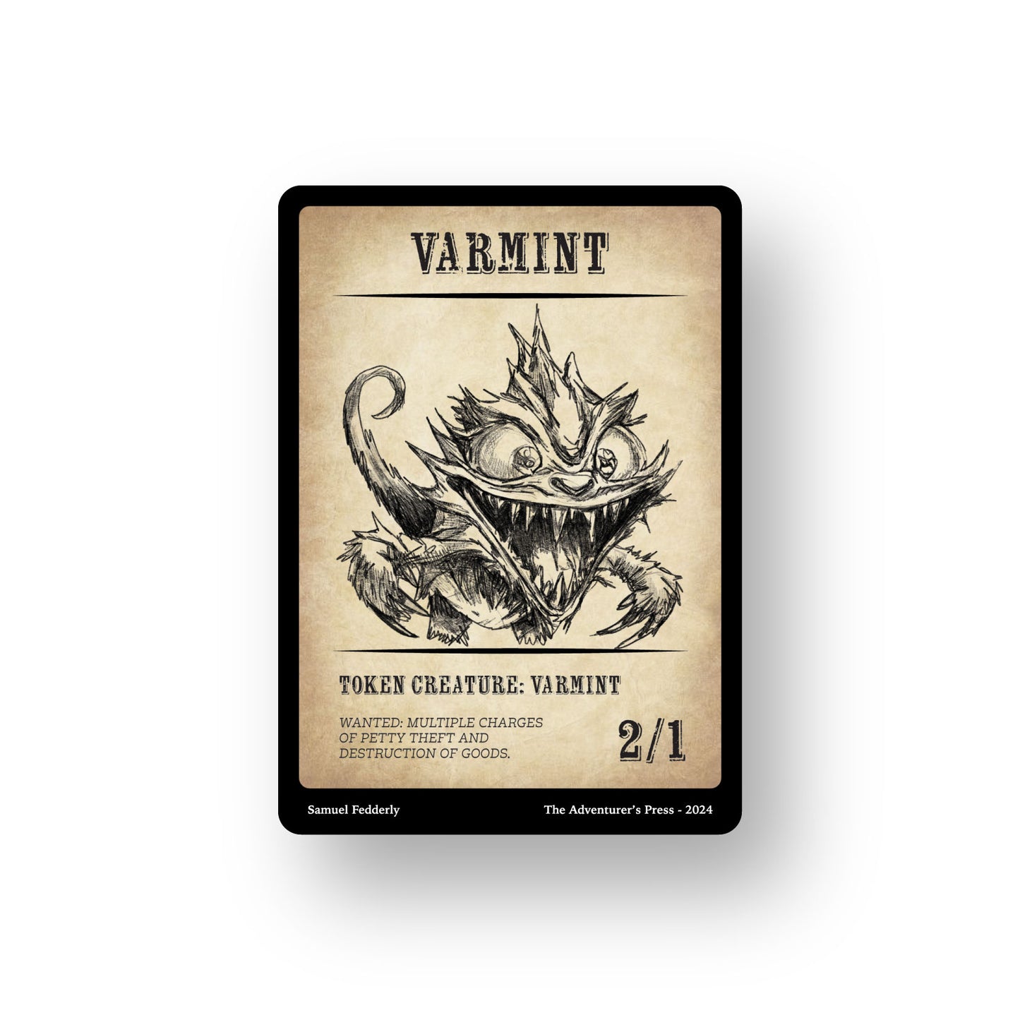 Varmint Token Pack for Magic the Gathering MTG: 4 pack 2/1 Varmint